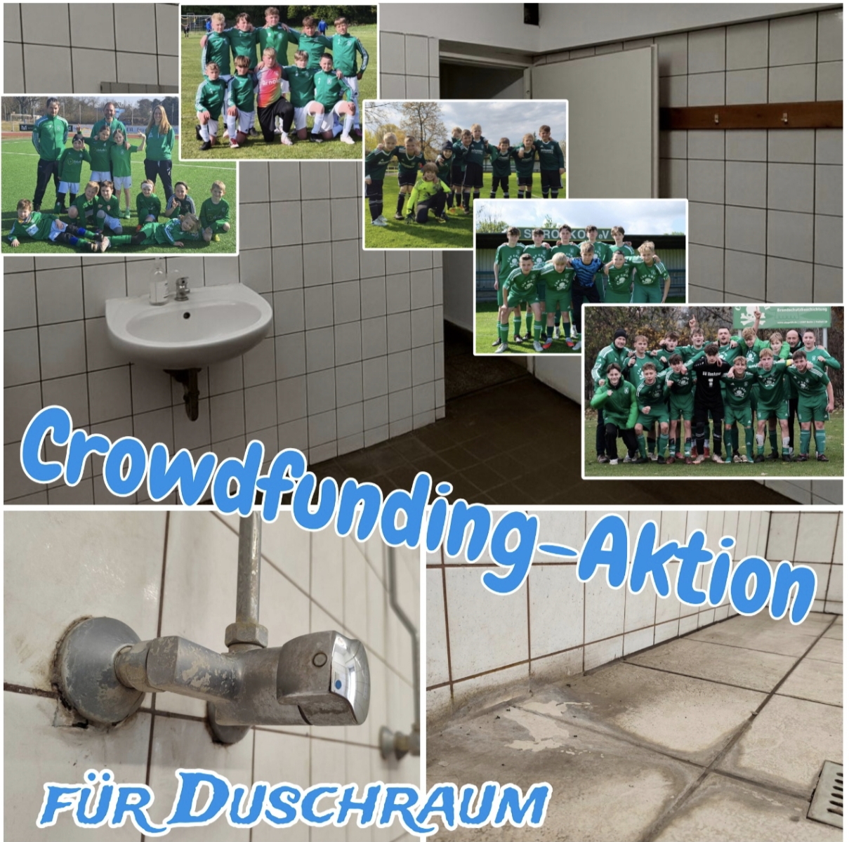 Crowdfunding für Duschraum-Sanierung